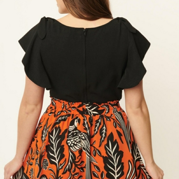 Black Ruffle Top - Picture 2 of 5